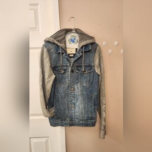 Hollister jean jacket with hoodie